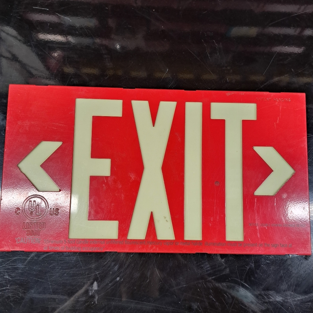 Exit sign